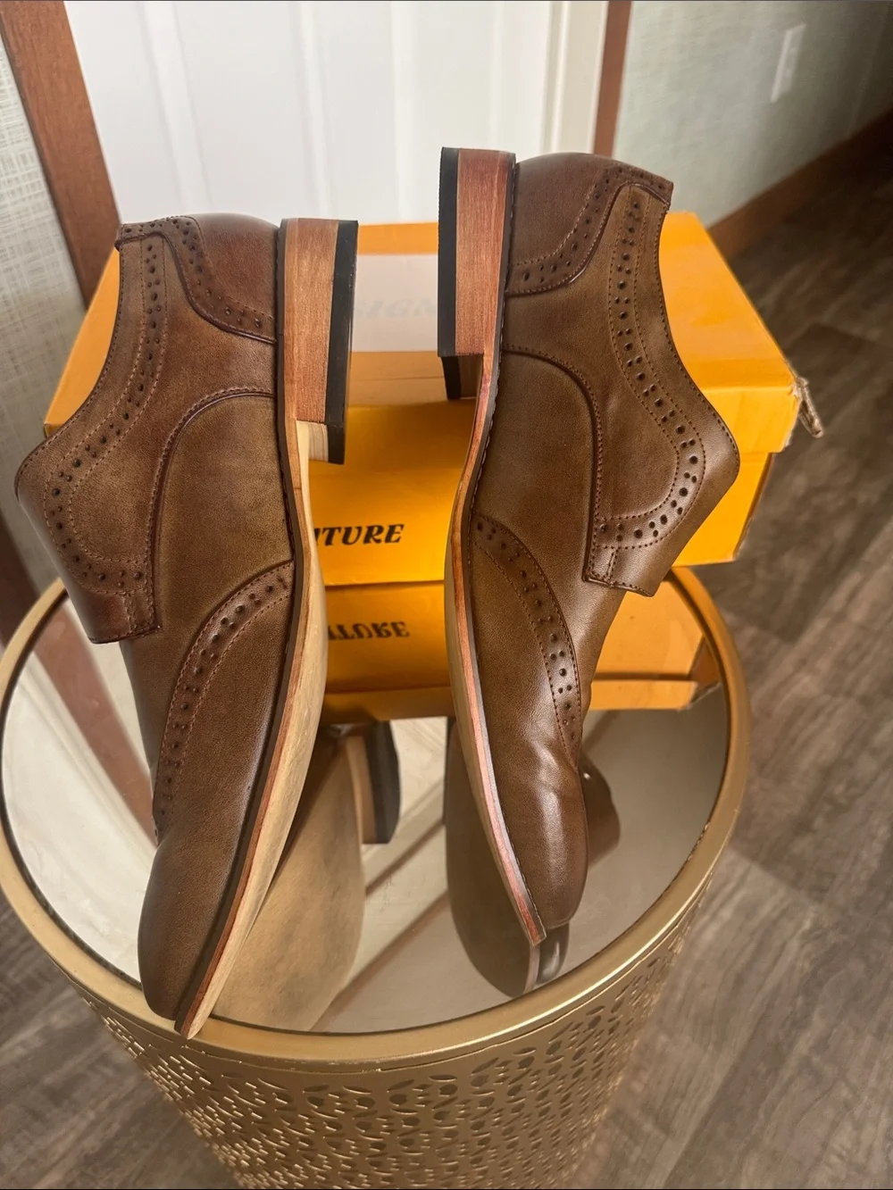 Classic Brown Leather Single Monk Strap Derby with Wingtip Brogue
